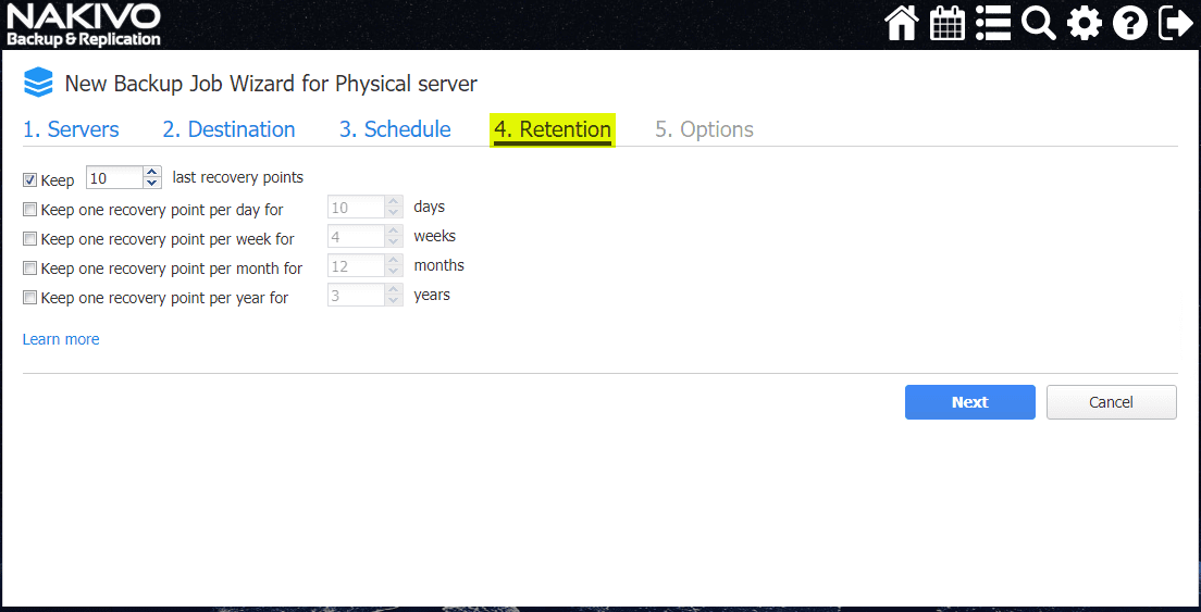 Retention-settings-for-physical-server-backup-job