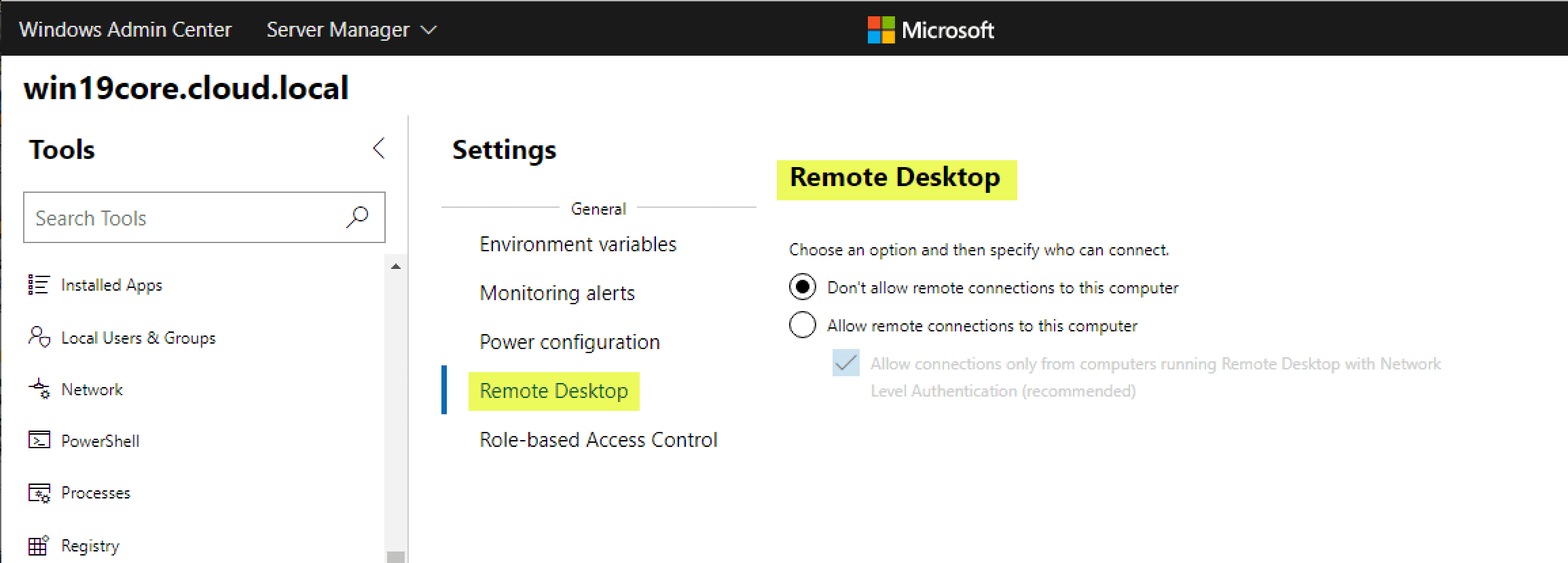 Enable-remote-desktop-on-Windows-Server-2019-Core-using-WAC