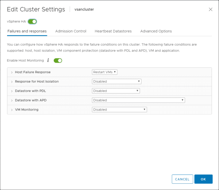 Network Best Practices for vSphere HA High Availability Clusters