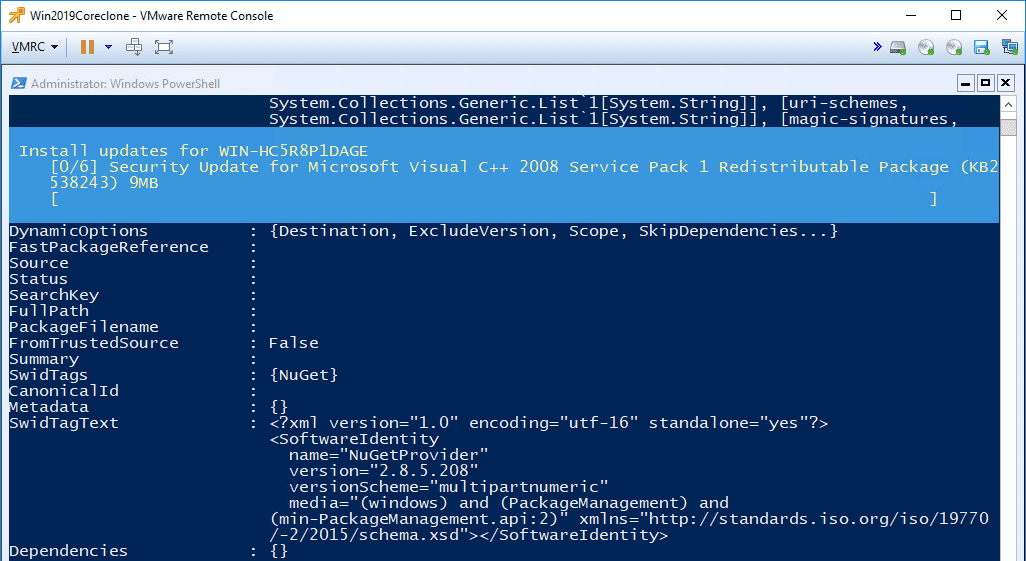 Packer-is-building-the-Windows-Server-2019-Core-VM-along-with-other-scripts-for-customization