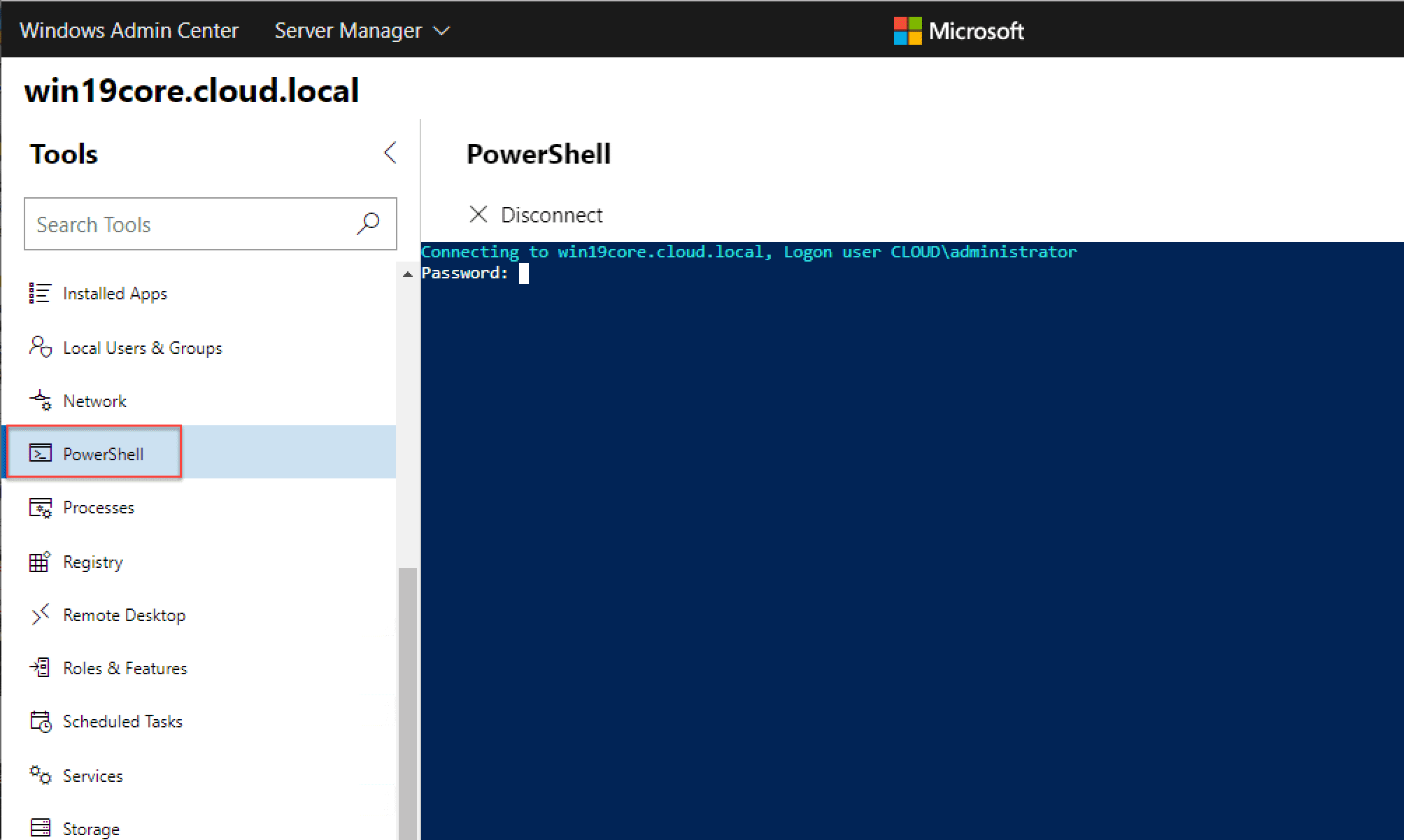 Using-remote-PowerShell-with-Windows-Admin-Center-on-your-Windows-Server-2019-Core-installation