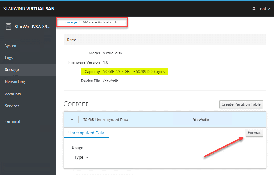 Format-the-new-disk-added-to-the-StarWind-Linux-virtual-appliance