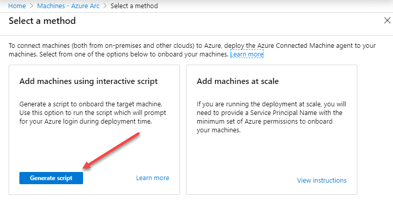 Generate-the-interactive-script-to-run-on-your-servers-for-Azure-Arc-onboarding