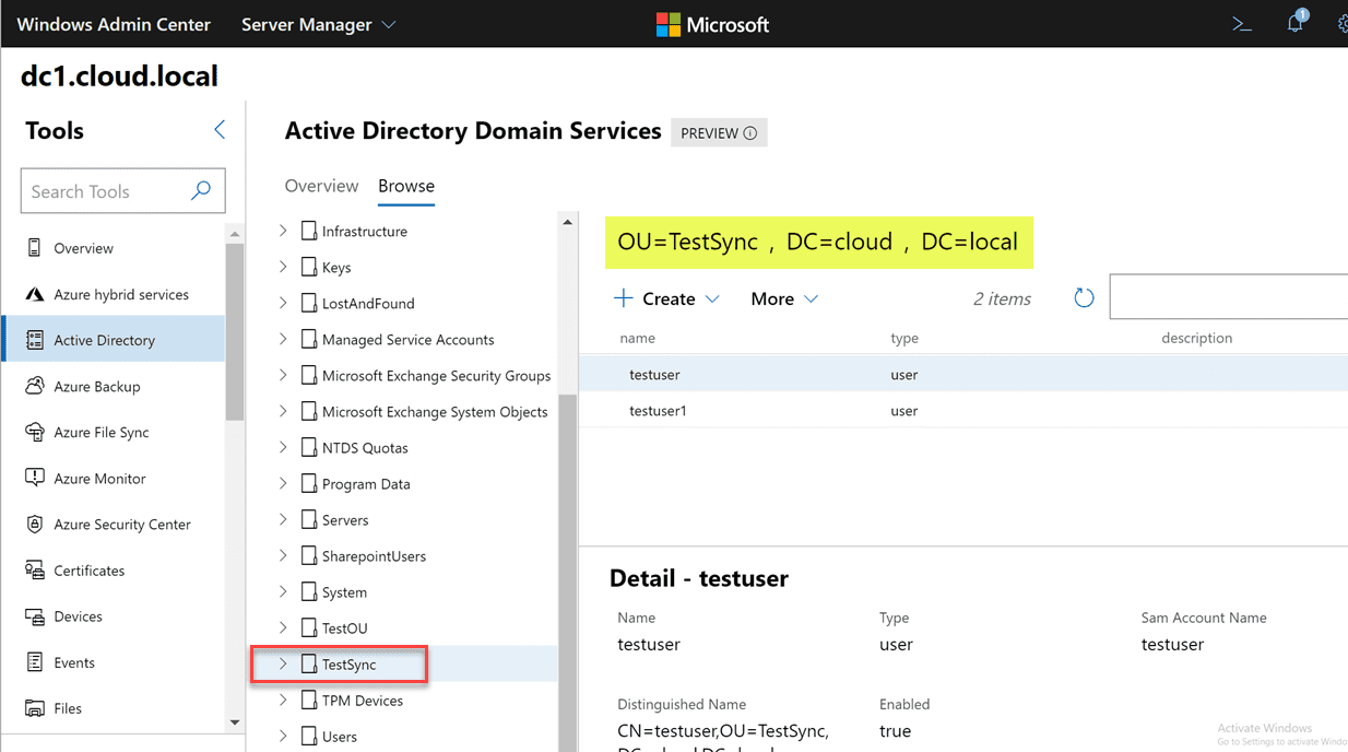 Locating-an-object-with-Windows-Admin-Center-Active-Directory-locate-feature