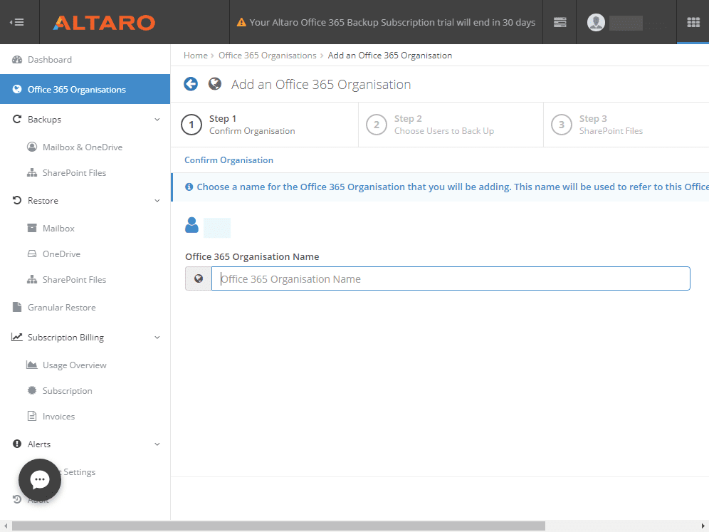 Logging-into-the-Altaro-Office-365-dashboard-for-the-first-time