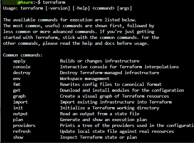 Terraform-executable-is-available-in-the-Azure-cloud-shell-by-default