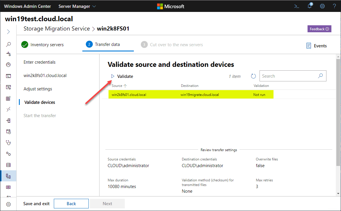 Validate-source-and-destination-servers-in-Storage-Migration-Service