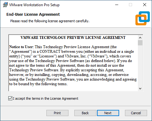 Accept-the-EULA-for-VMware-Workstation-20H1-Tech-Preview