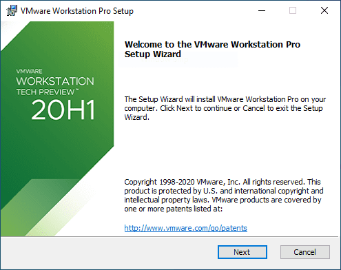 Beginning-the-VMware-Workstation-20H1-Tech-Preview-installation