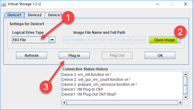 Choosing-the-VMware-ESXi-ISO-file-and-plugging-it-into-the-virtual-storage