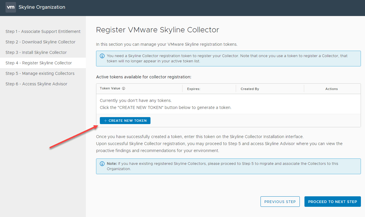 Create-a-new-security-token-for-registering-your-on-premises-VMware-Skyline-appliance