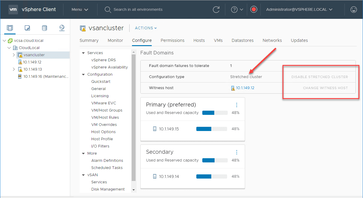 Disable-Stretched-Cluster-greyed-out-in-vSphere-Client