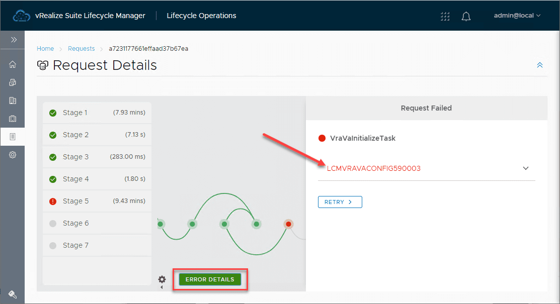 LCMVRAVACONFIG590003-error-when-deploying-vRealize-Automation