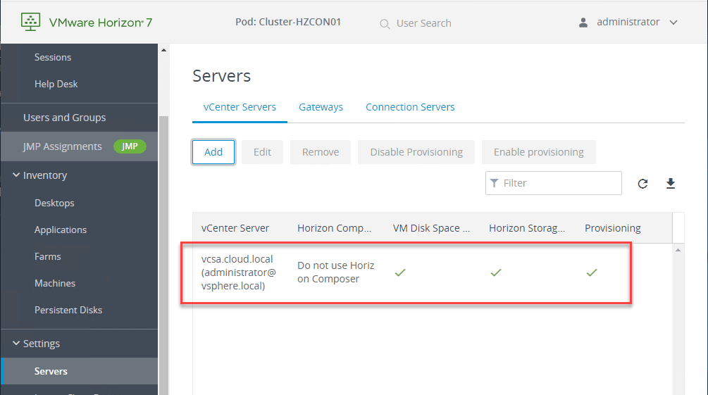 vCenter-Server-successfully-added-to-Horizon-Connection-Server