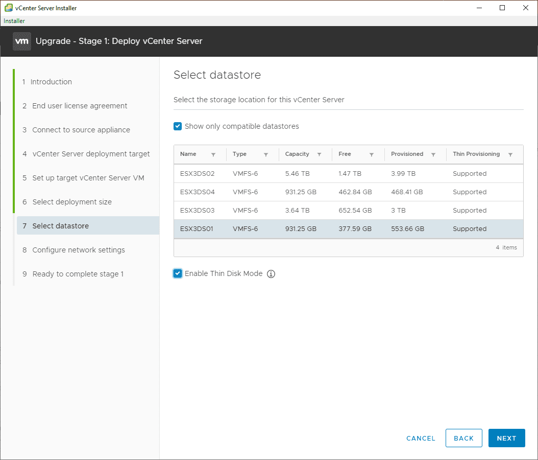 Select-the-target-datastore-for-the-VCSA-7-appliance-and-disk-provisioning-mode-1