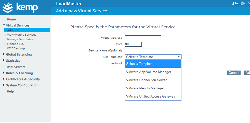 Setting-up-new-virtual-services-for-VMware-Horizon-7-Connection-Servers-App-Volumes-or-UAG