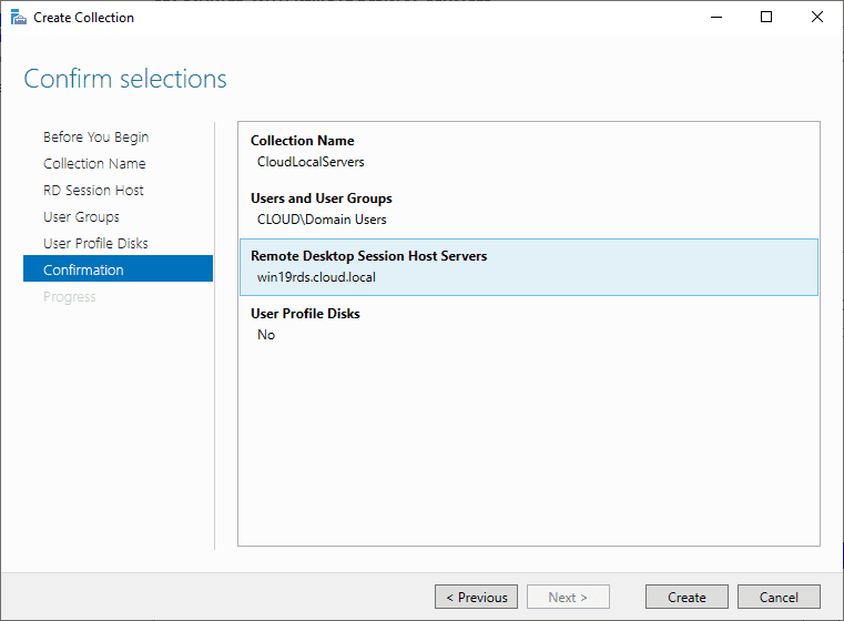 Confirmation-of-collection-configuration