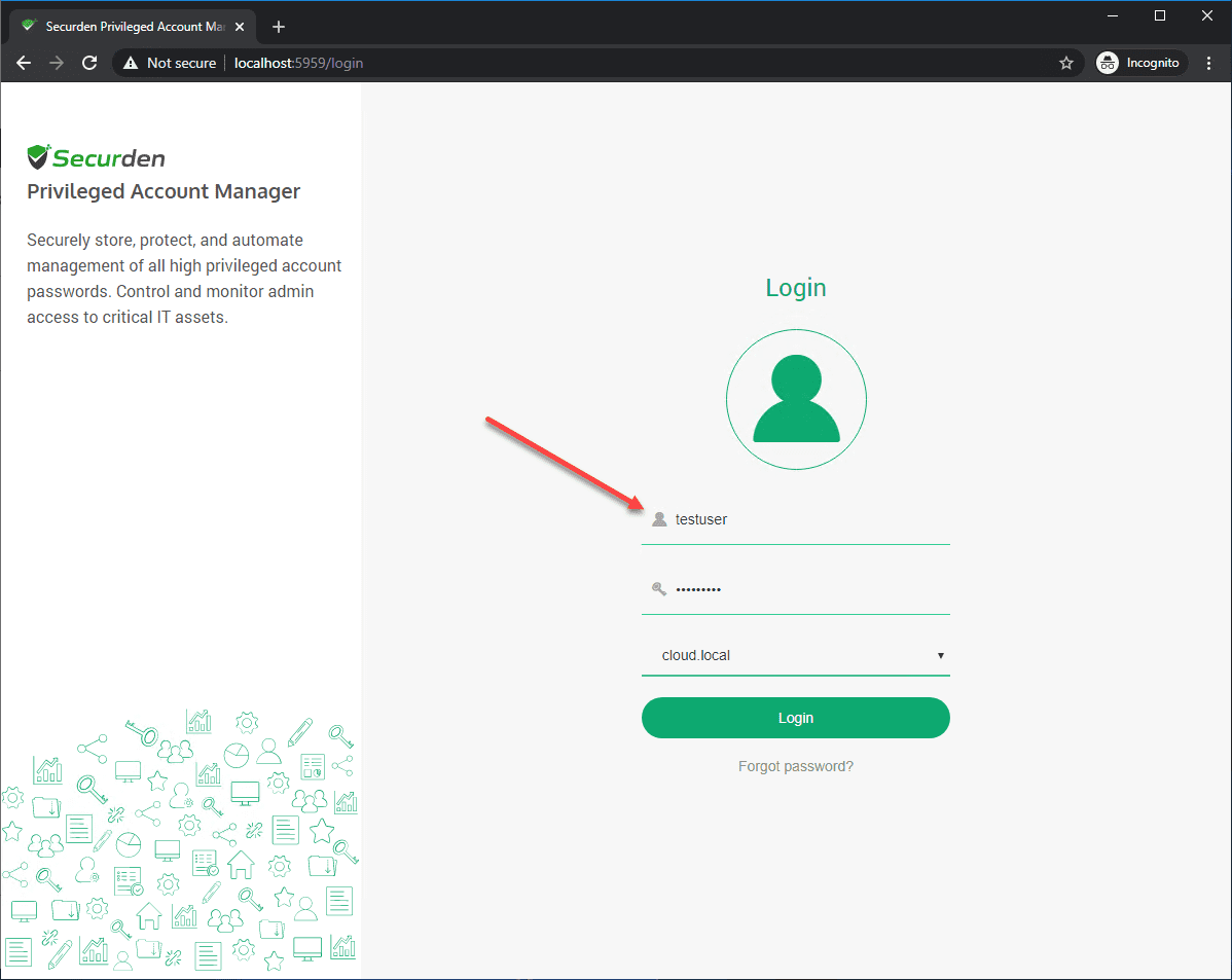 Login-as-an-end-user-to-the-Securden-platform