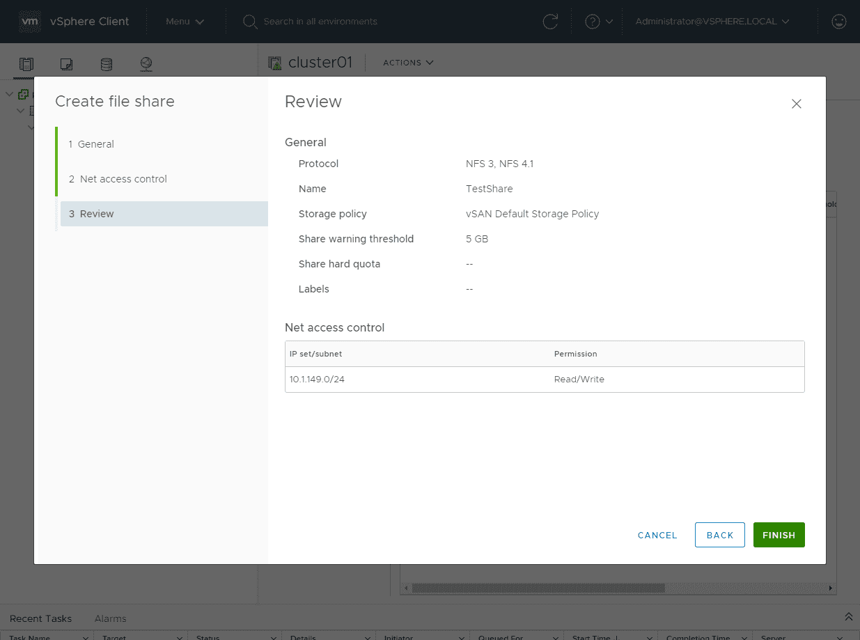 Review-the-configuration-of-the-vSAN-NFS-share