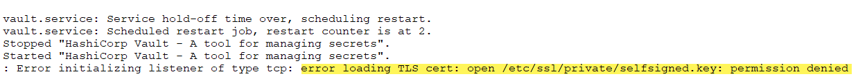 Troubleshooting-Hashicorp-Vault-service