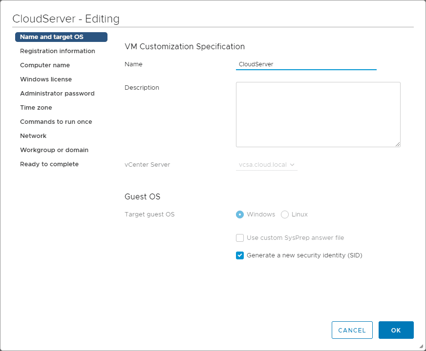 Server License Specification