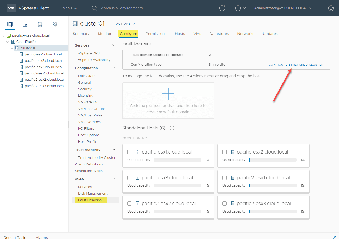 Starting-the-process-to-configure-the-stretched-cluster-in-vSAN-7