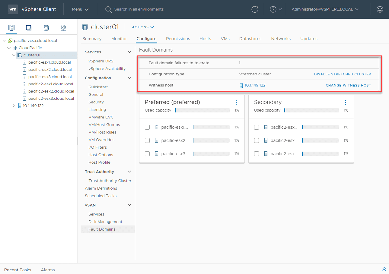 VMware-vSAN-7-Stretched-cluster-with-dual-site-mirroring-is-configured