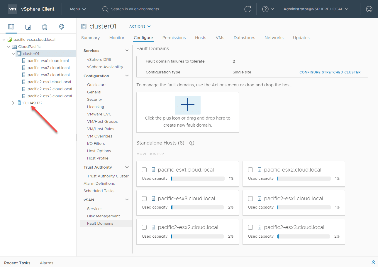 VMware-vSAN-7-Witness-host-successfully-added-to-vCenter-Server