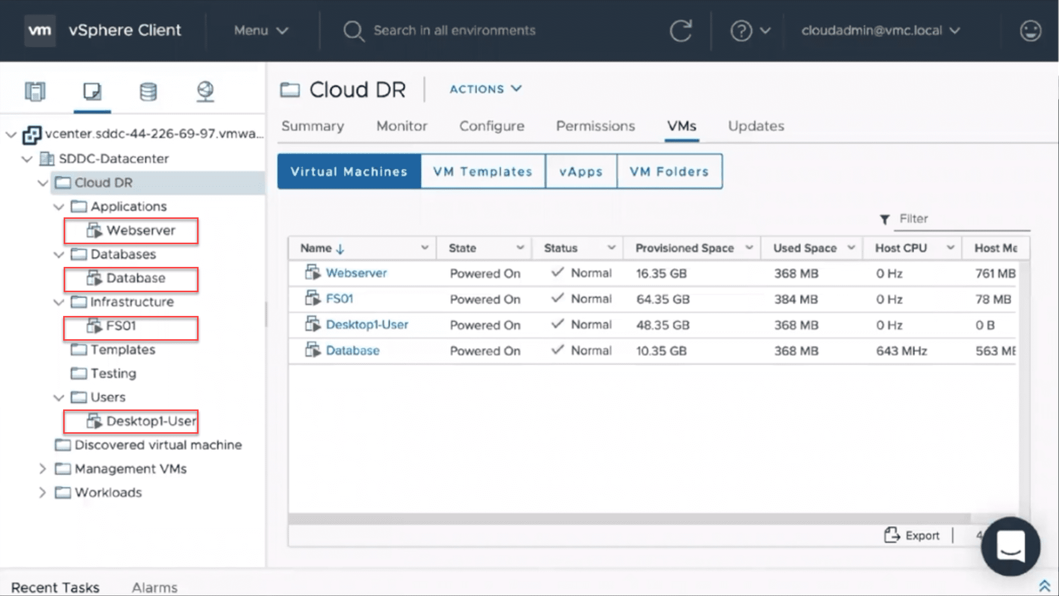 During-a-failover-VMs-are-instantly-powered-on-in-VMware-Cloud-on-AWS