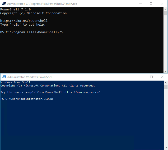 Comparing-PowerShell-Core-and-Windows-PowerShell-prompts