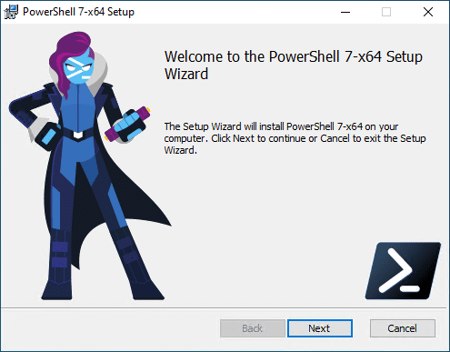Running-the-PowerShell-Core-7-installer