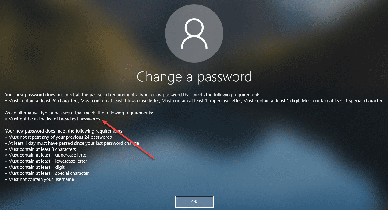 User-receives-an-intuitive-message-noting-the-requirements-when-attempting-to-change-to-a-breached-password