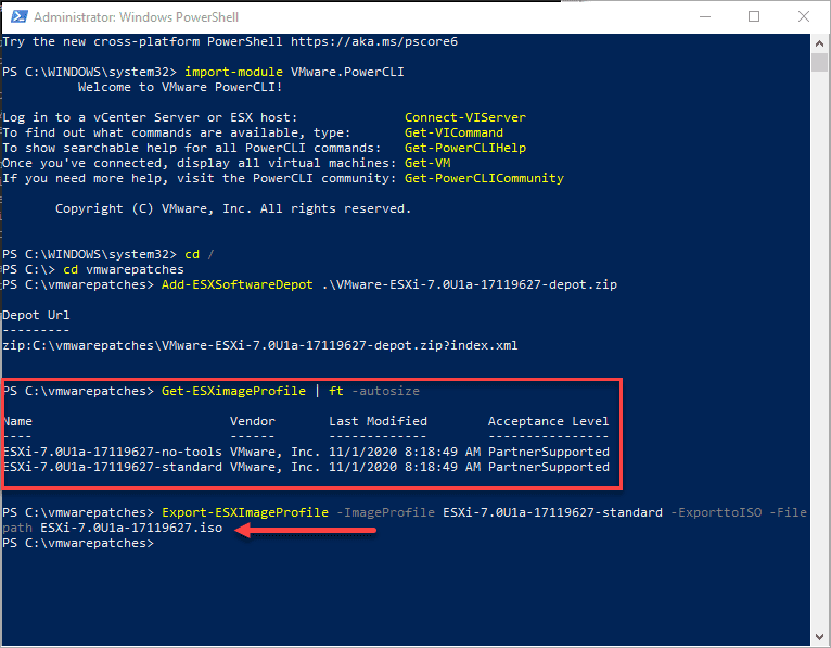 Viewing-the-image-profiles-and-exporting-the-patch-as-an-ISO