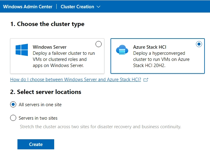 Choosing-to-build-an-Azure-Stack-HCI-cluster-with-Windows-Admin-Center-wizard-1