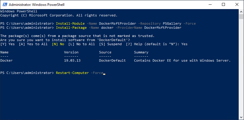 Installing-the-MsftDockerProvider-and-Docker-1