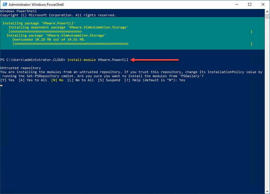 Installing-the-VMware-PowerShell-module-in-PowerShell