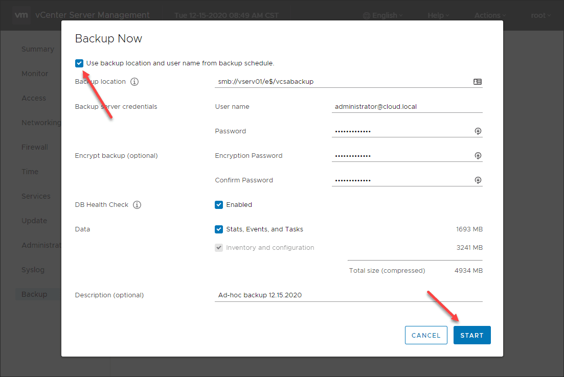 Performing-an-ad-hoc-backup-using-vCenter-Server-Backup-1