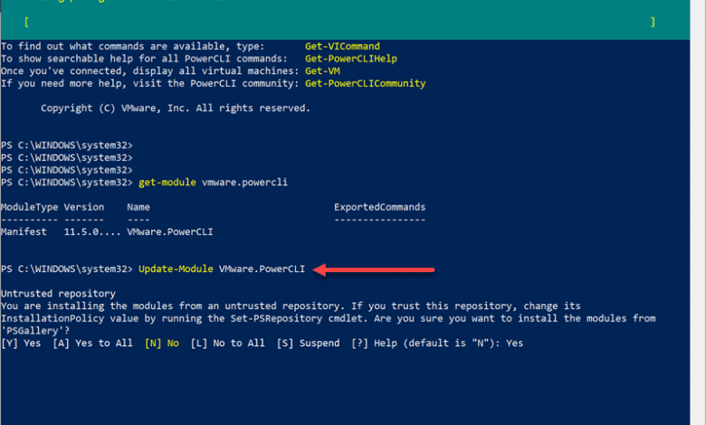 Updating-VMware-PowerCLI-module