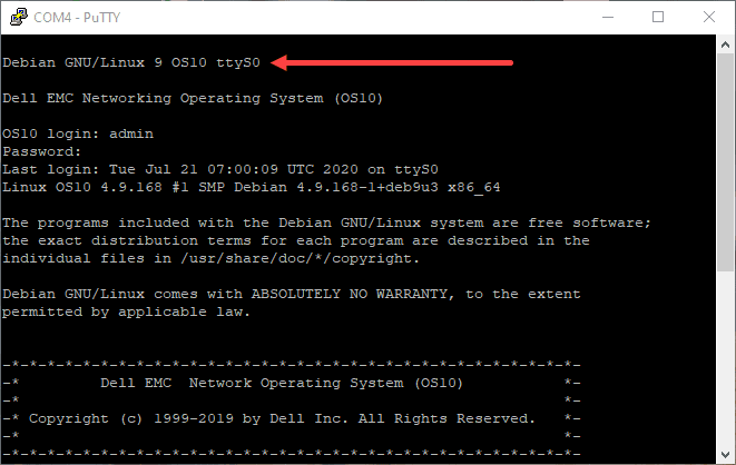 Dell emc os10 network operating system based on linux