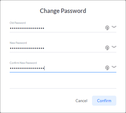 Enter your old ubiquiti password and choose a new password
