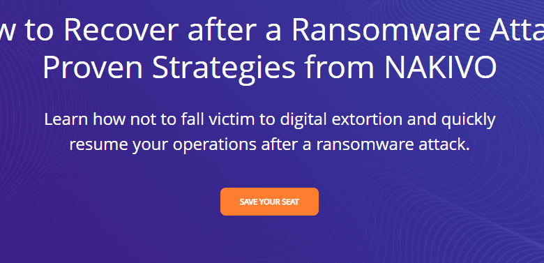 How to recover from a ransomware attack with nakivo