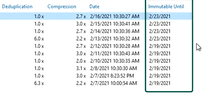 Immutable until setting