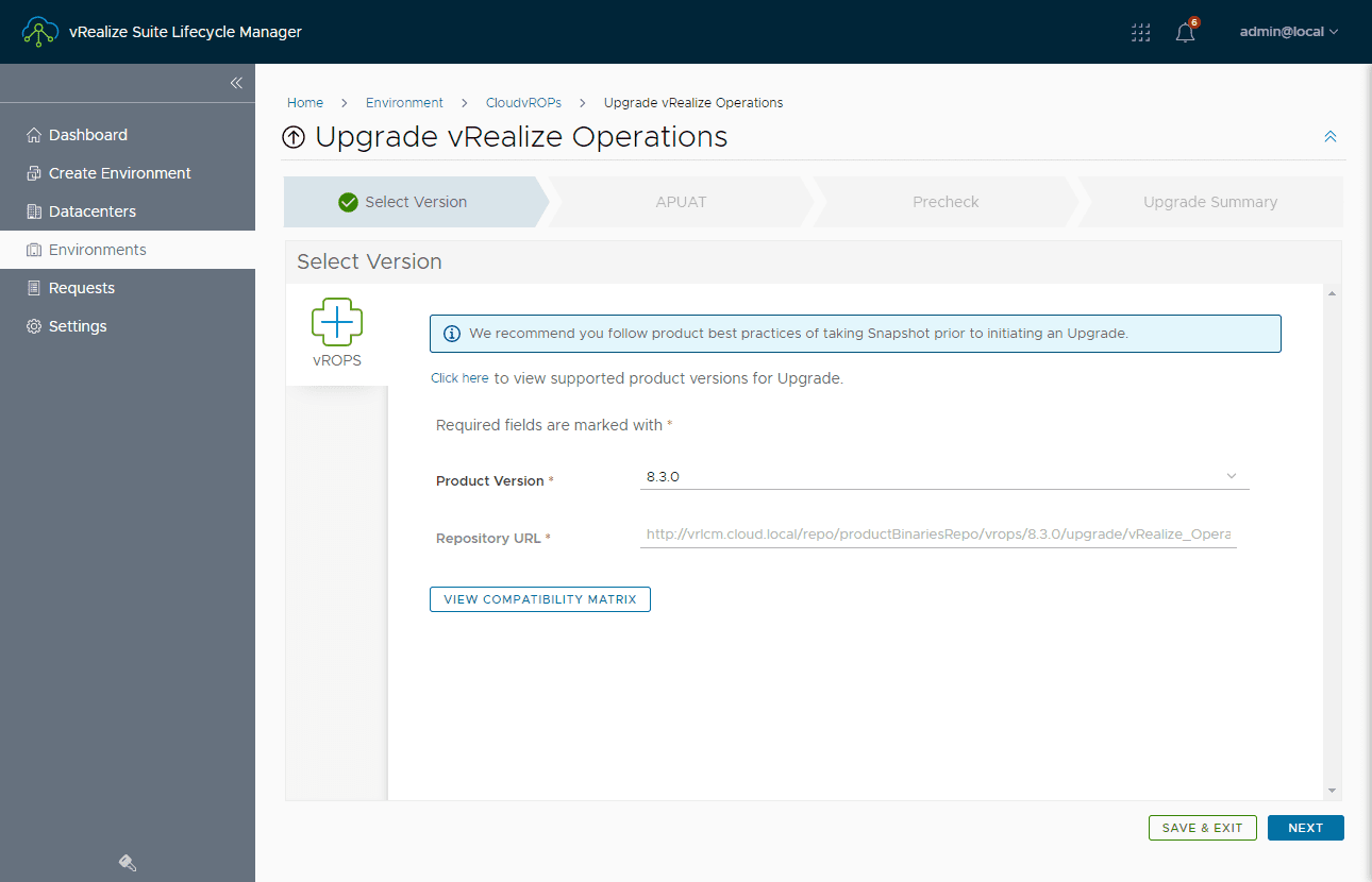 Upgrading vrealize operations manager 8.2 to 8.3 1