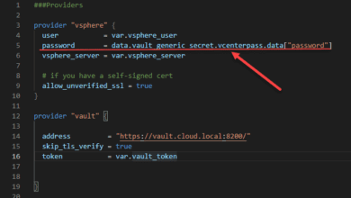 Connecting to vsphere provider using the hashicorp vault vcenter credentials