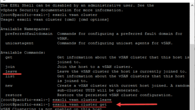 Leaving the vsan cluster from the command line