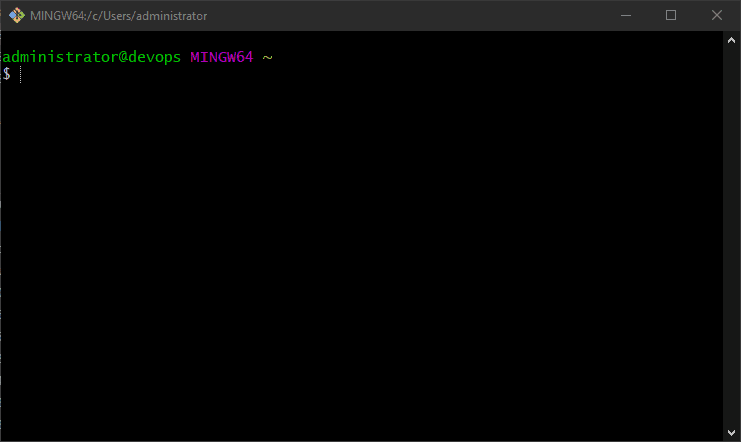 Git bash terminal installed with git scm for windows