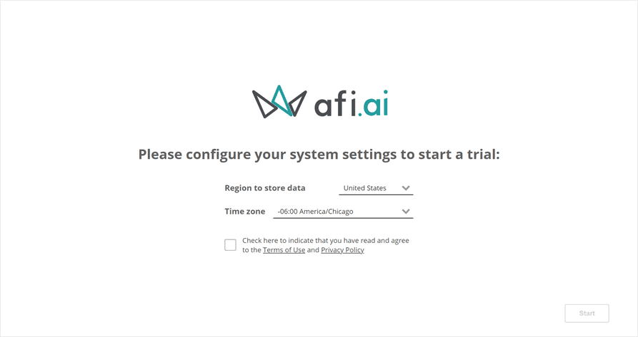 Setting the timezone for afi configuration