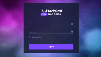 Starwind free nas san login screen