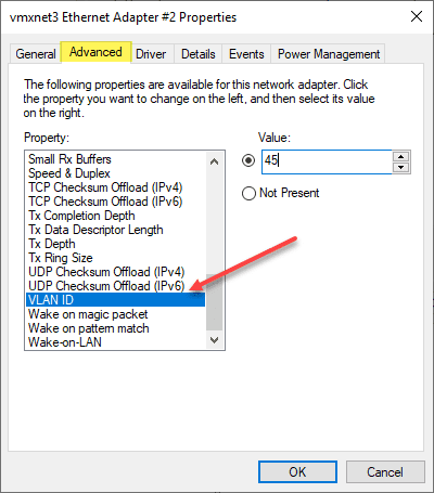 Tagging vlan traffic on a specific windows server interface