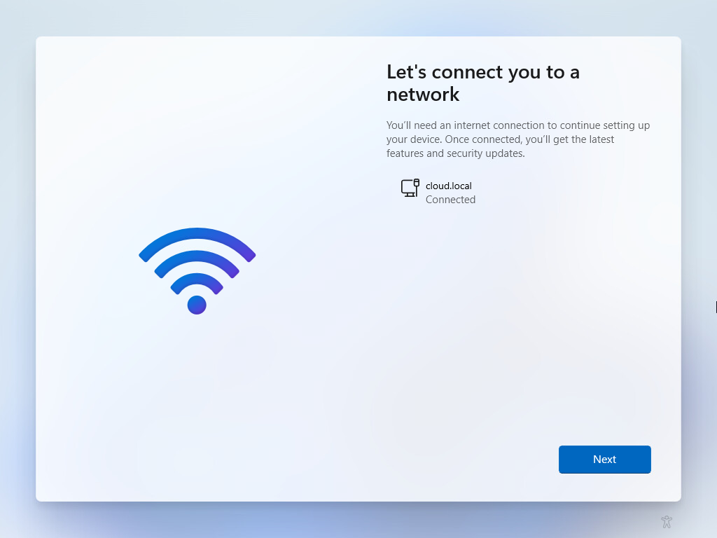 Connect windows 11 to the network